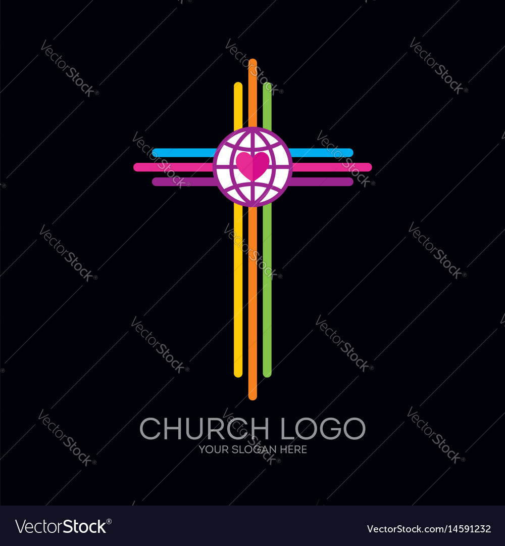 Church Logo And Christian Symbols Royalty Free Vector Image