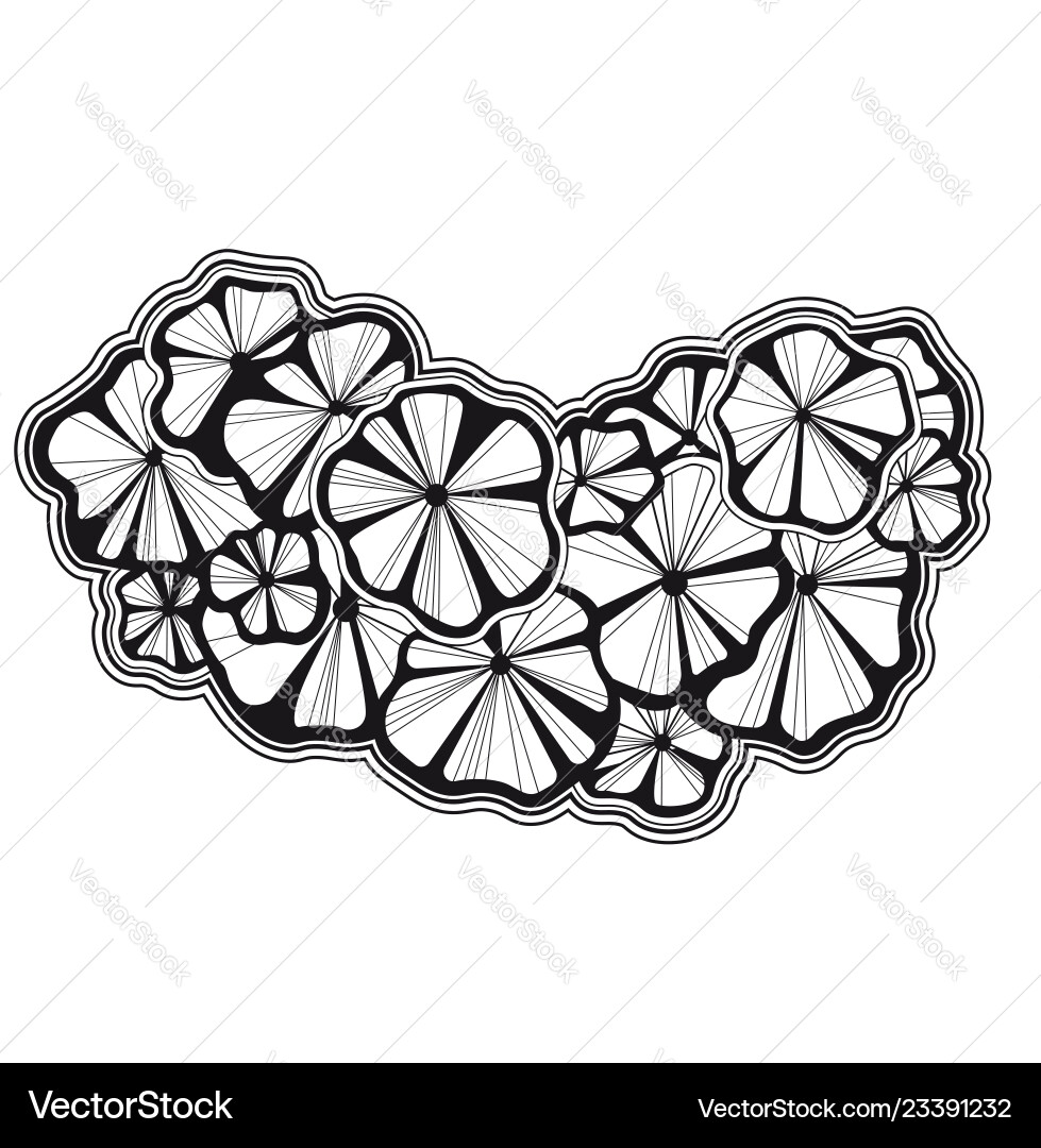 Floral doodle pattern Royalty Free Vector Image