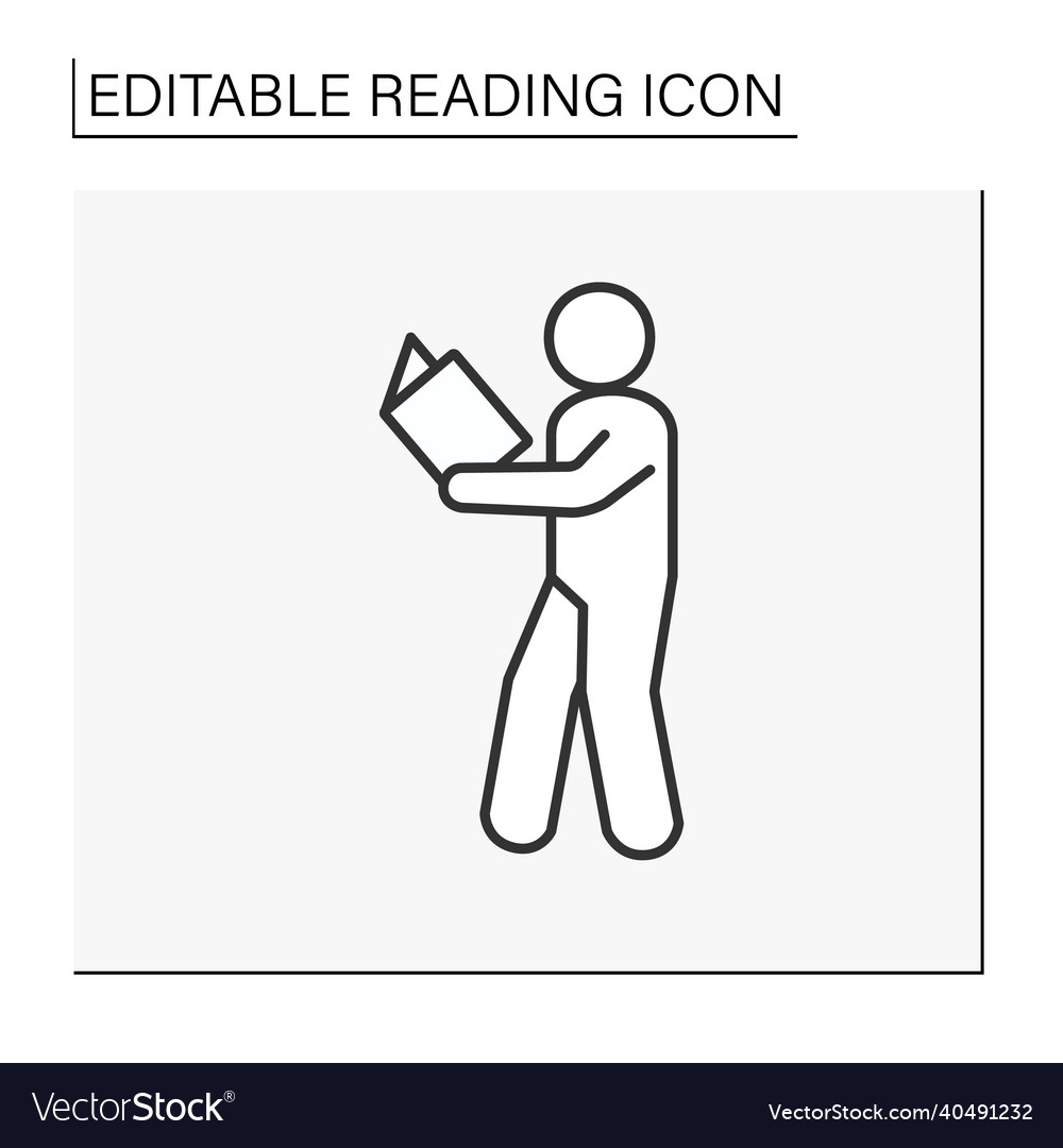 Reader line icon Royalty Free Vector Image - VectorStock