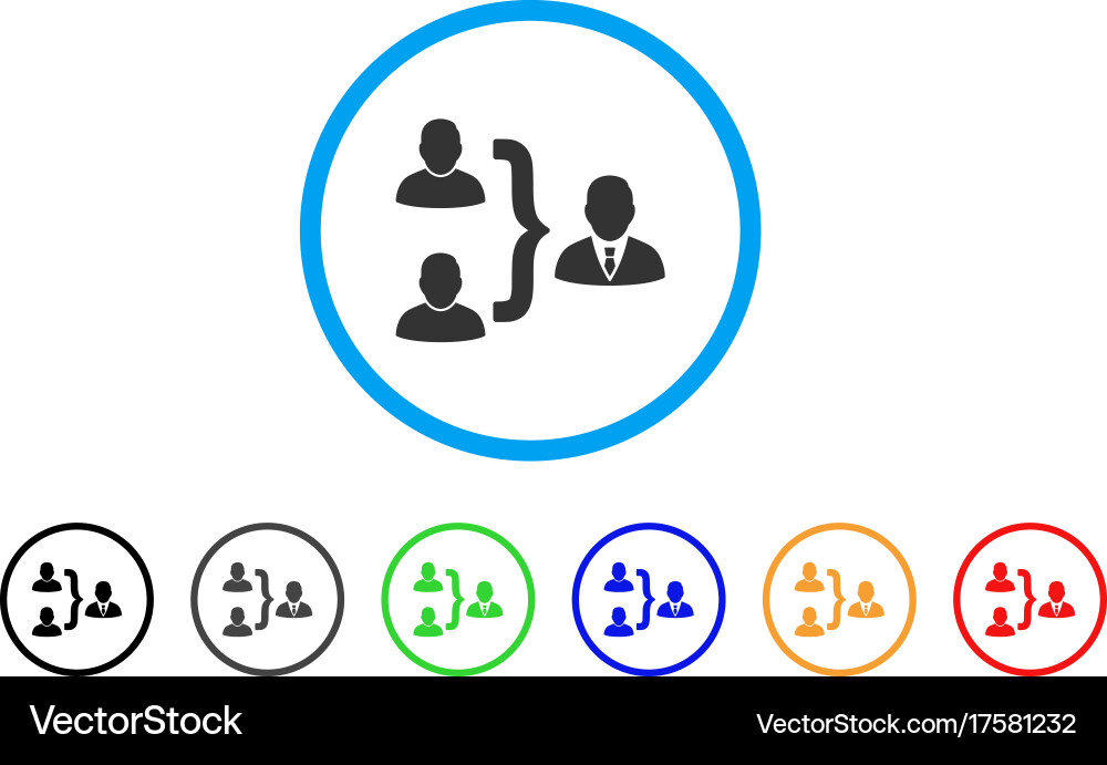 User union rounded icon Royalty Free Vector Image