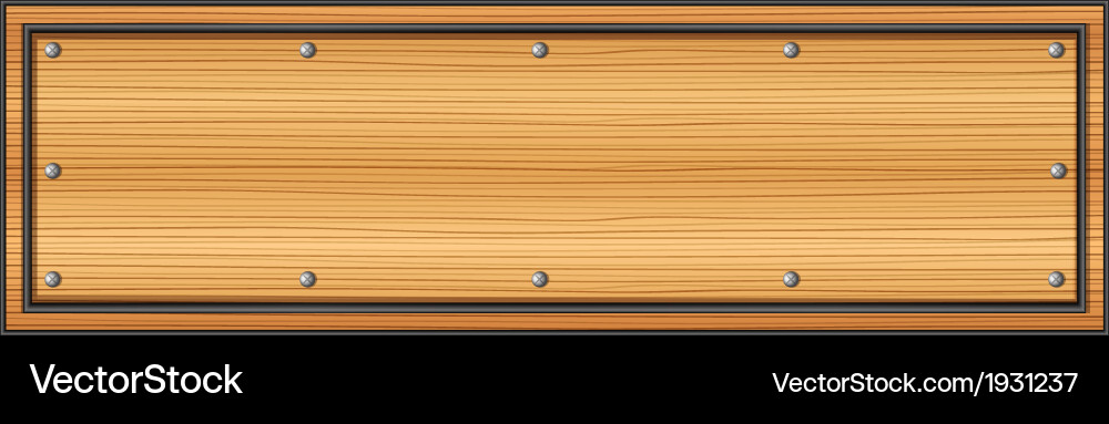 An empty wooden signboard Royalty Free Vector Image