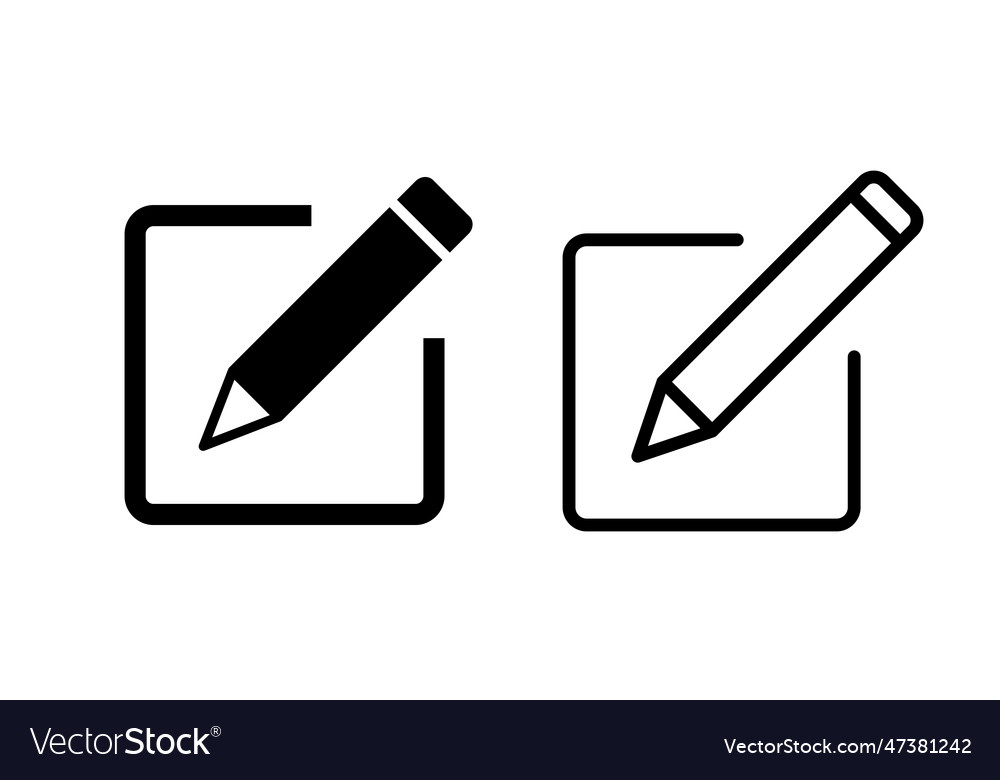 Edit icon set edit document icon edit text icon Vector Image
