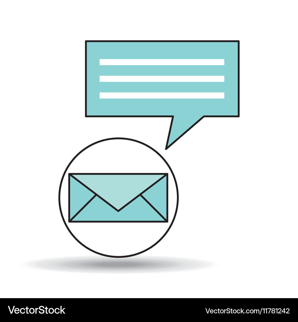 Email message chat concept design Royalty Free Vector Image