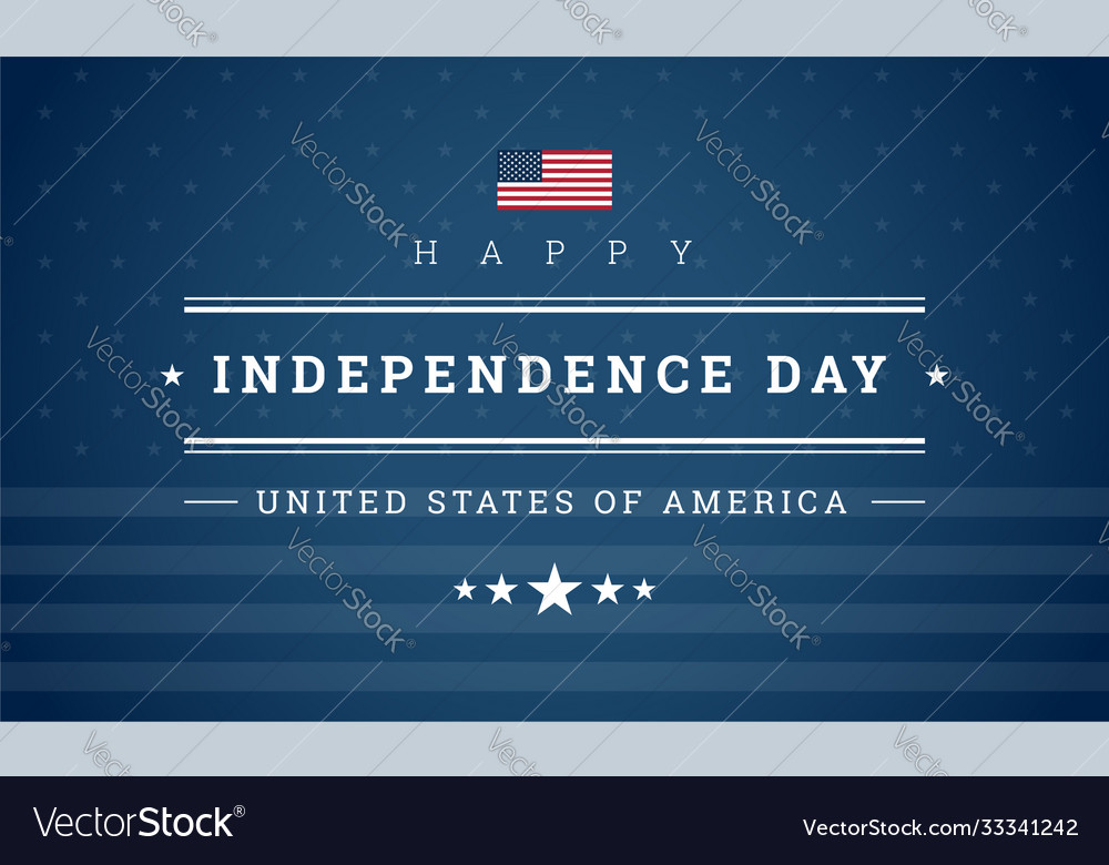 Happy independence day usa blue background Vector Image