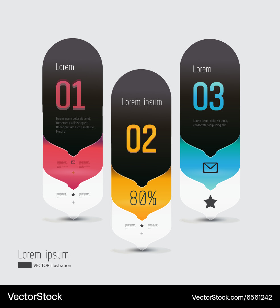 Modern abstract infographics elements Royalty Free Vector