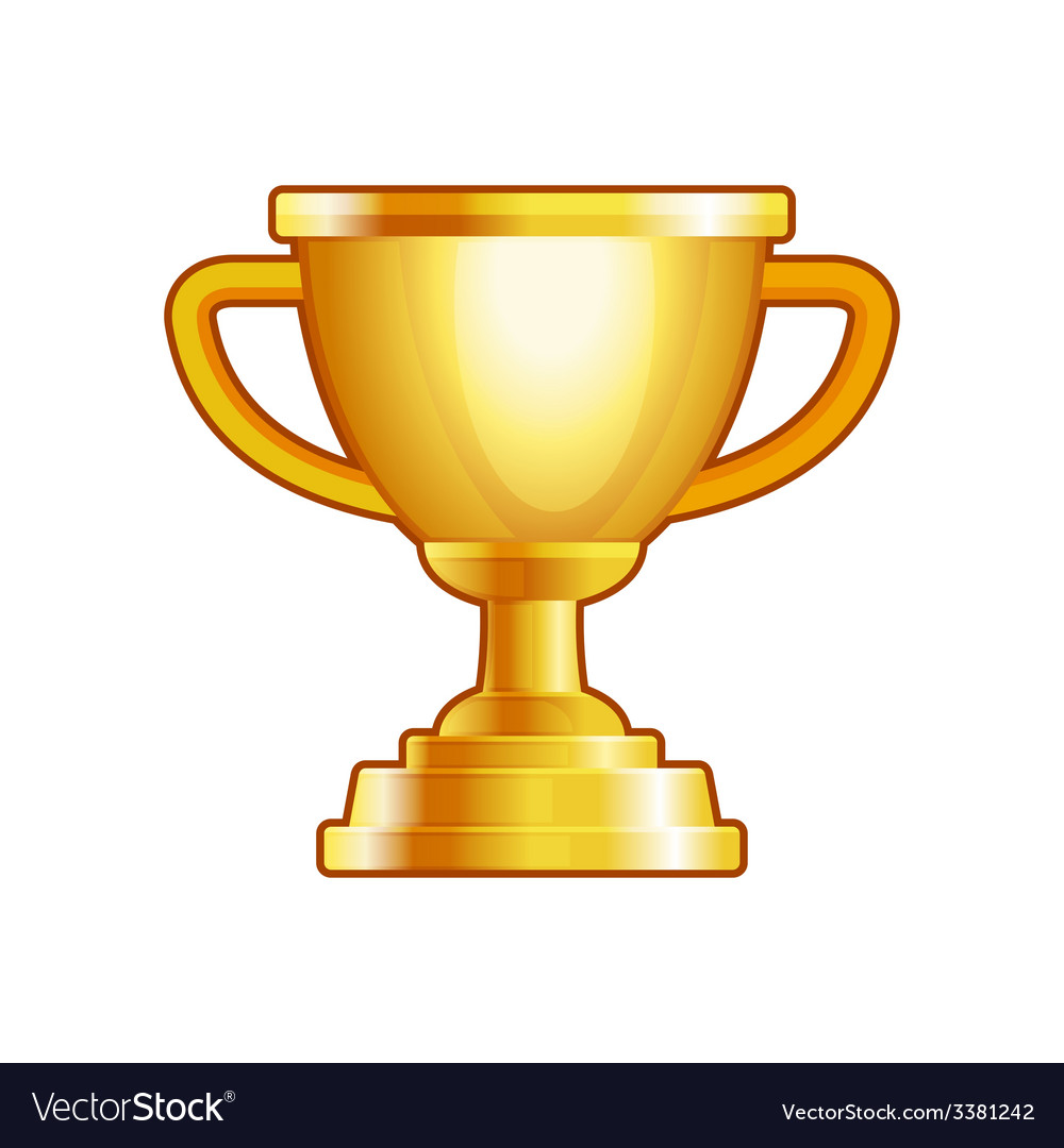 Winner Gold Cup on White Background Royalty Free Vector