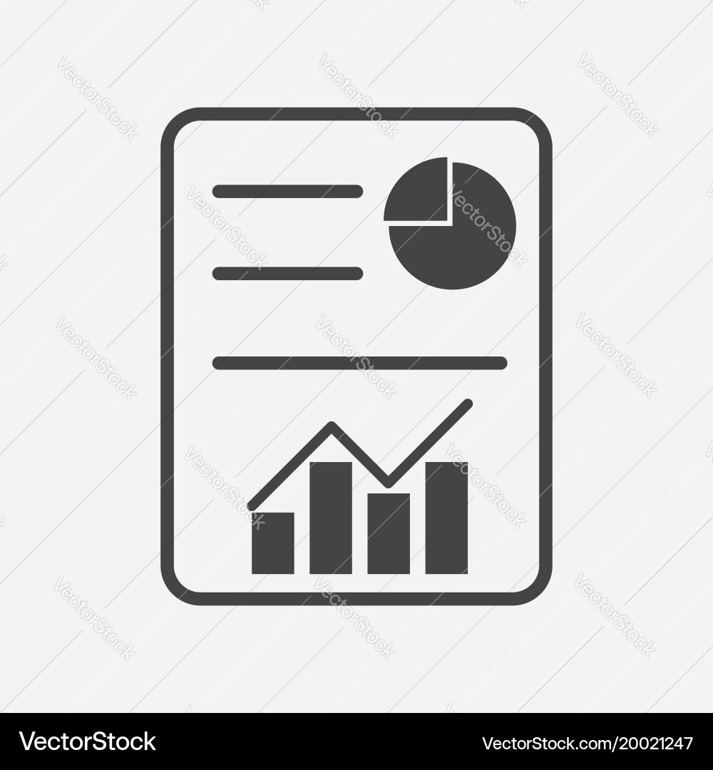 Business report flat Royalty Free Vector Image