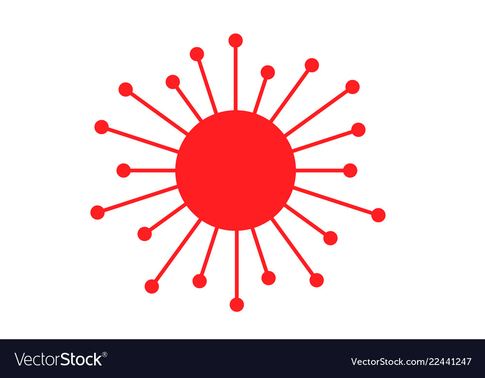 Flat sun icon design on white background Vector Image