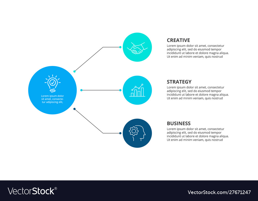 Flowchart infographic template with steps Vector Image