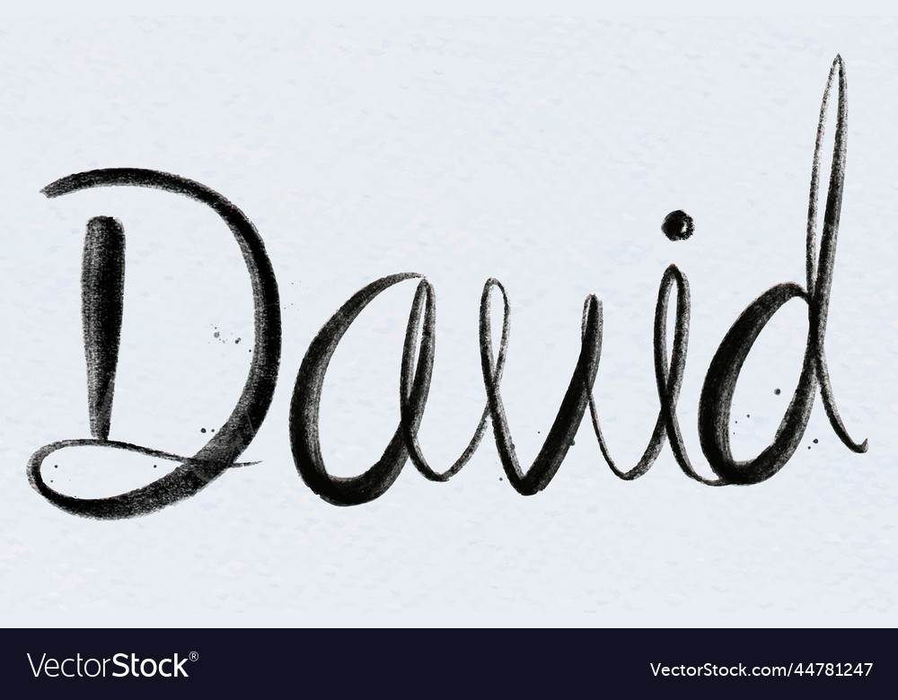 Hand drawn david font typography Royalty Free Vector Image