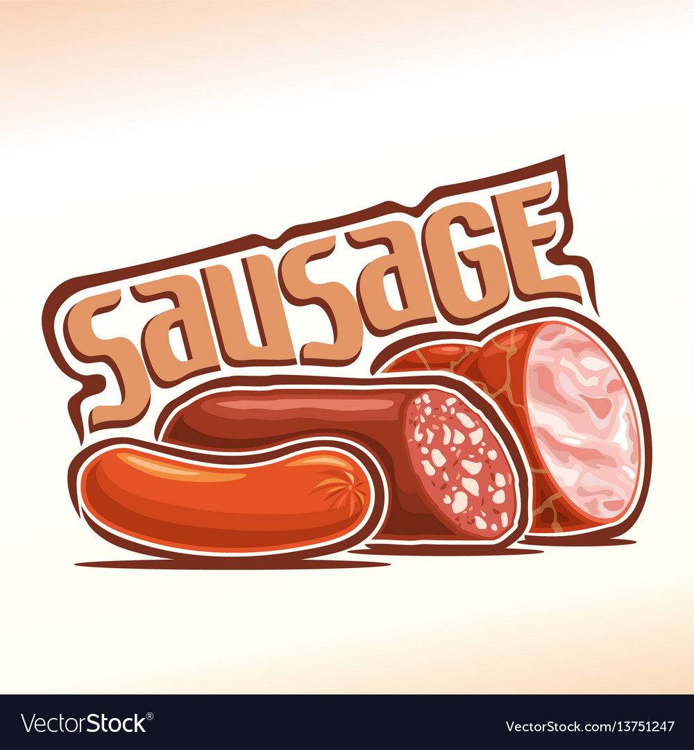 Logo sausage Royalty Free Vector Image VectorStock