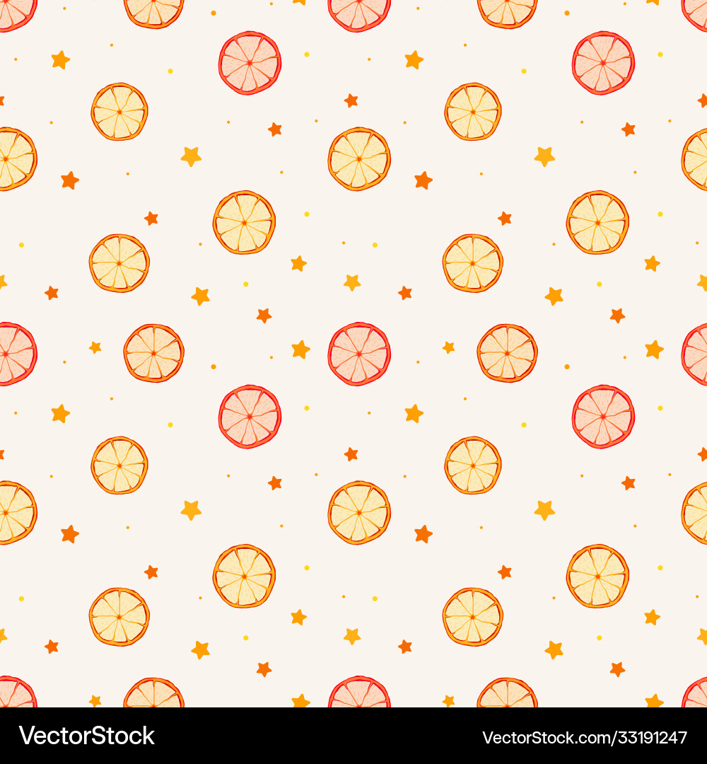 Seamless pattern with dried oranges lemons Vector Image