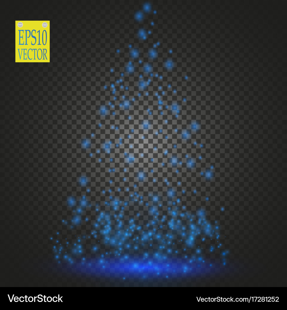 Christmas Tree Made White Glitter Bokeh Lights Vector Image