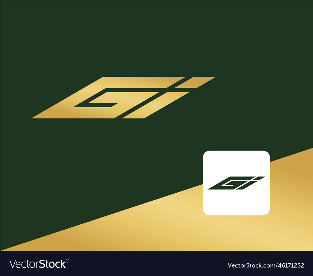 Letter g i logo design creative minimal Royalty Free Vector