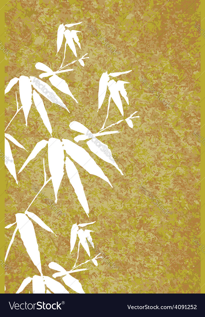 Zen bamboo vintage painting poster