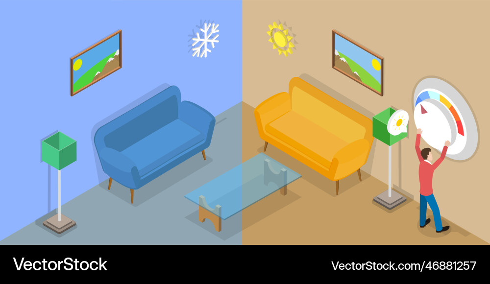 3d isometric flat conceptual Royalty Free Vector Image