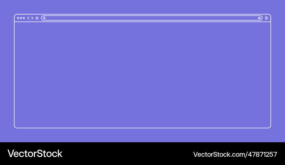 Blank web browser internet page window Royalty Free Vector