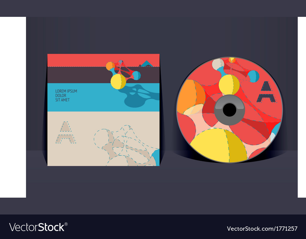 Cd Cover Design Template Eps 10 Transparencies Vector Image