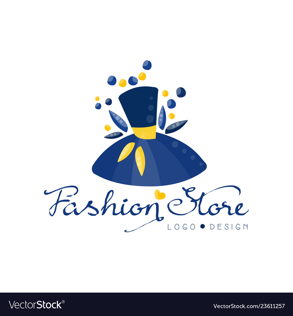 Fashion Store Logo Design Template Clothes Shop Vector Image