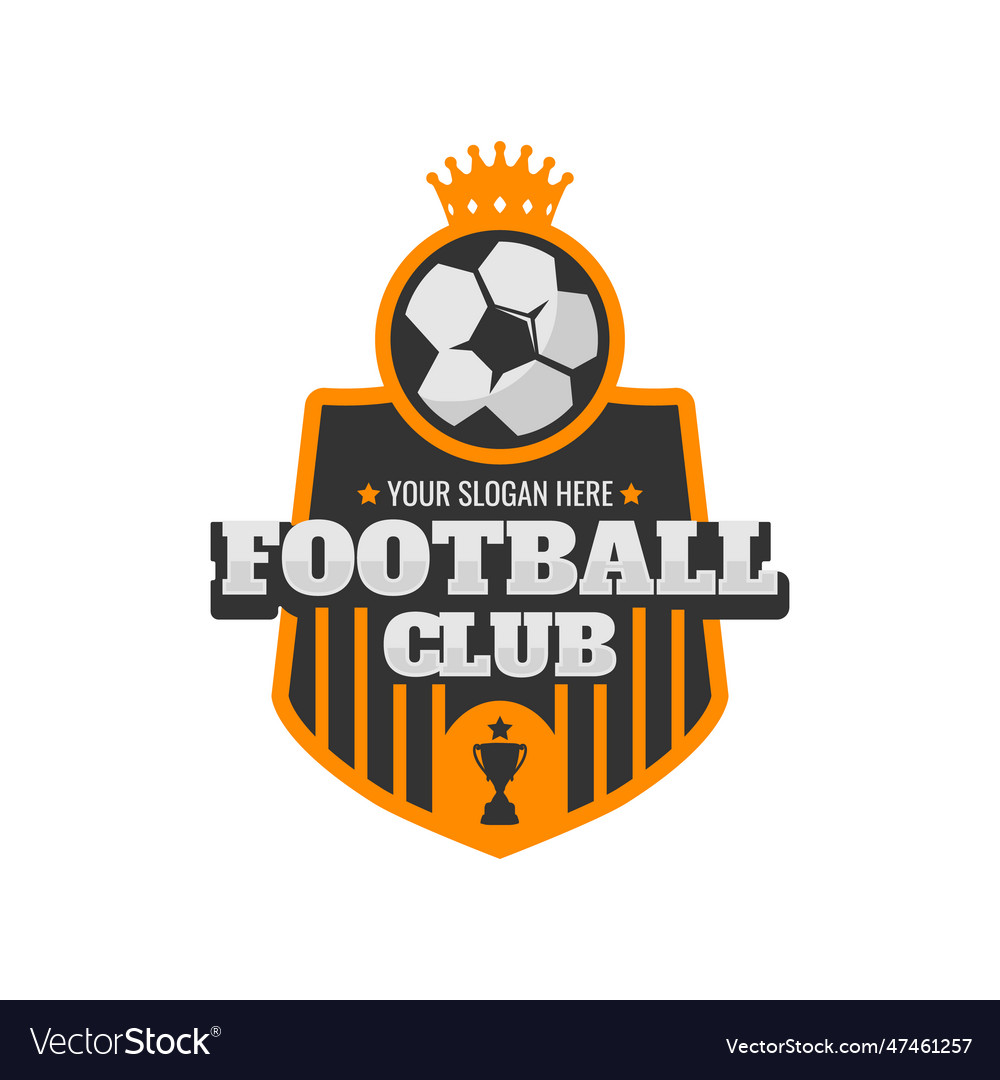 Football or soccer club logo badge Royalty Free Vector Image