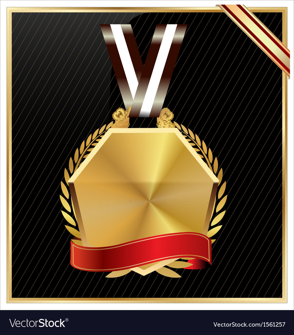 Gold medal Royalty Free Vector Image - VectorStock