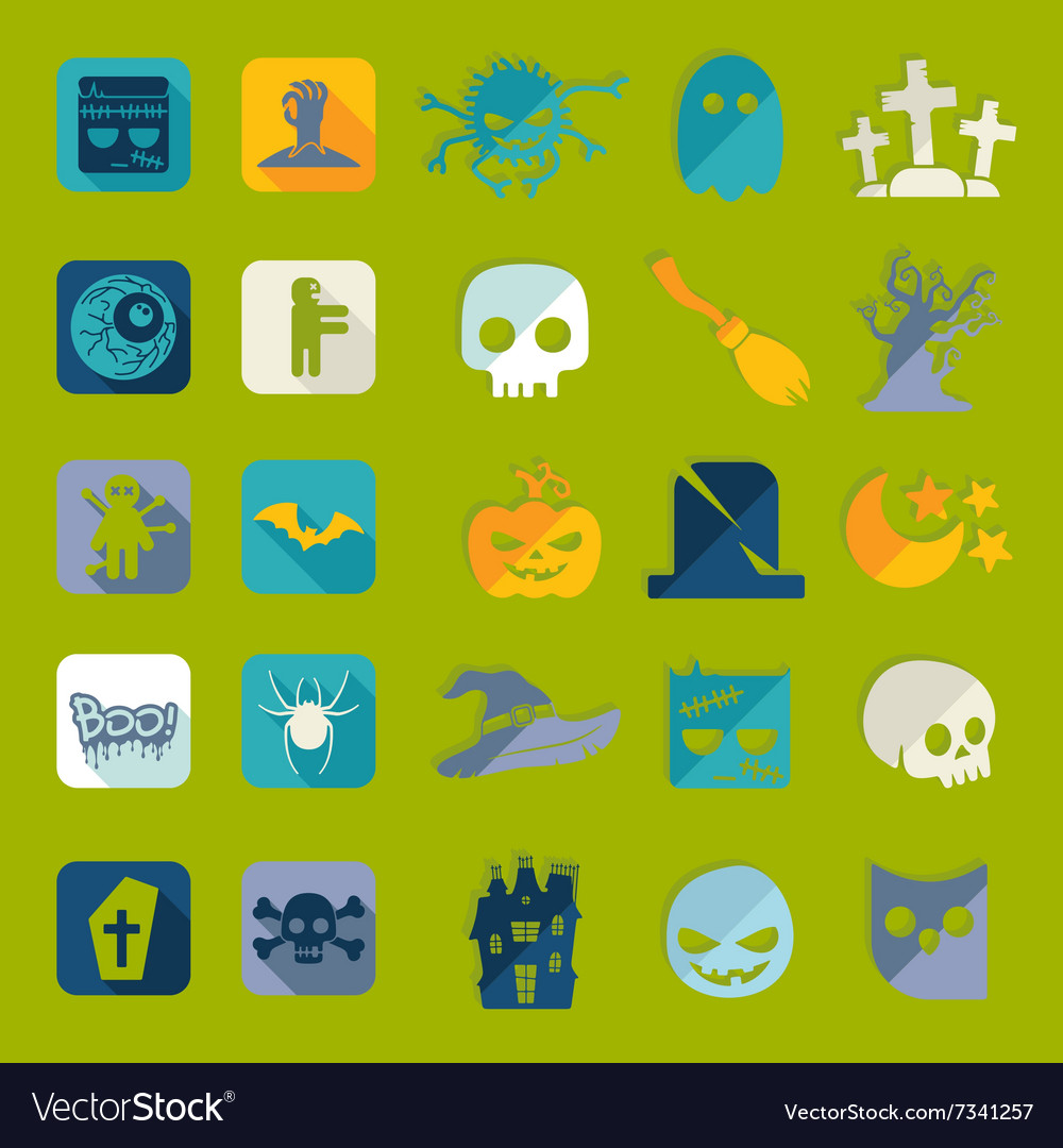 Set of halloween icons Royalty Free Vector Image