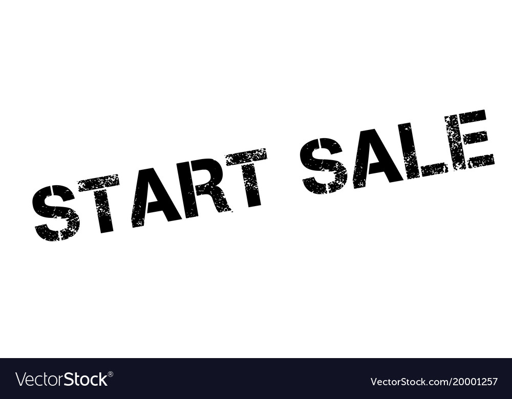 Start sale rubber stamp Royalty Free Vector Image