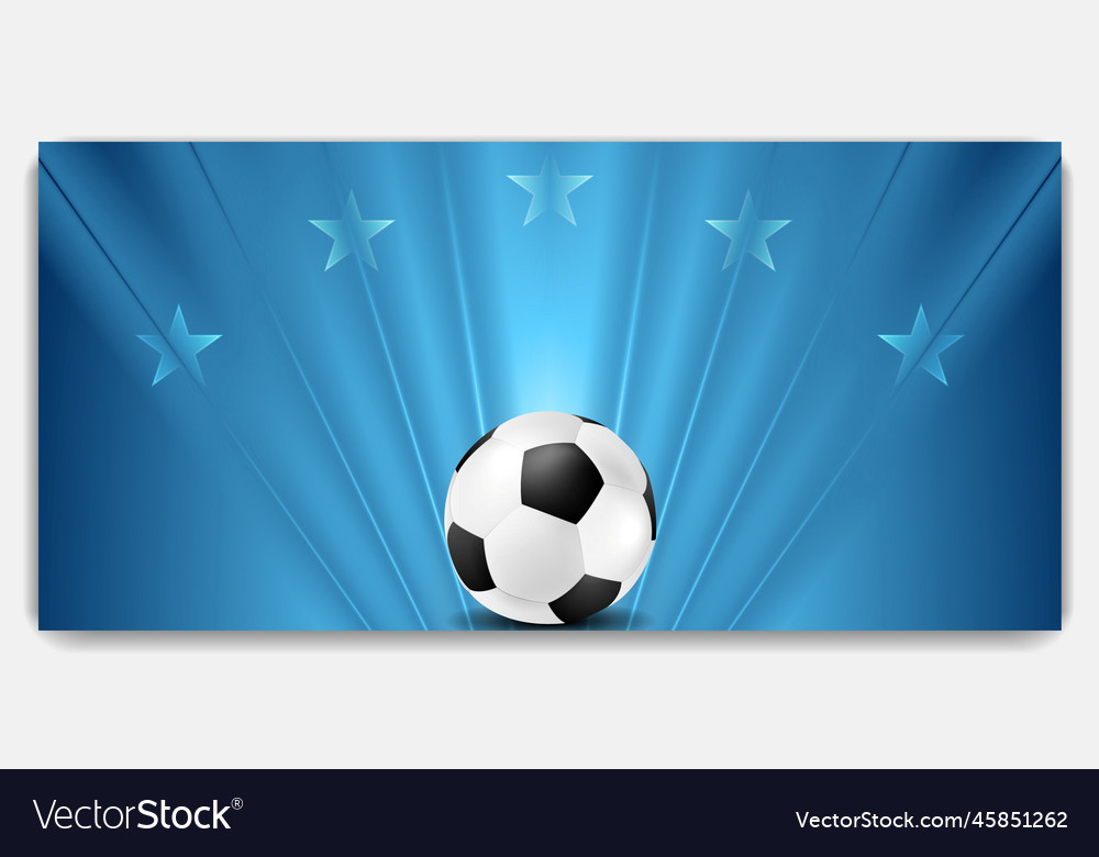 Bright abstract blue soccer background Royalty Free Vector