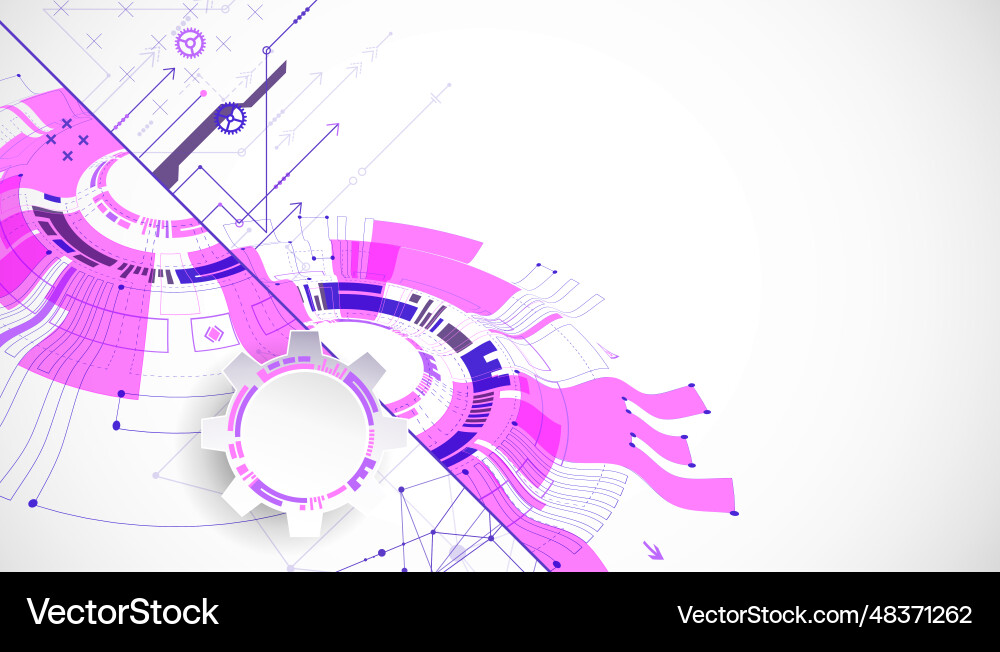 Scientific and technological art concept abstract Vector Image