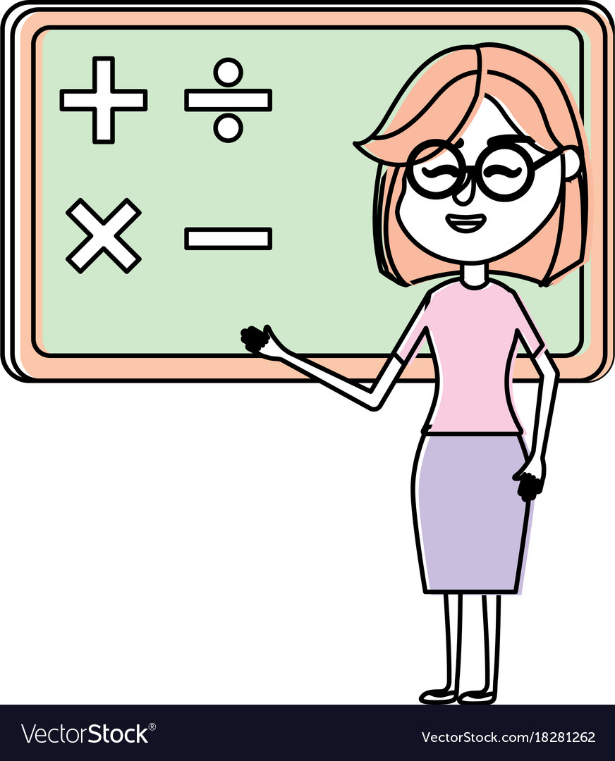 Woman teacher teaching to the student Royalty Free Vector