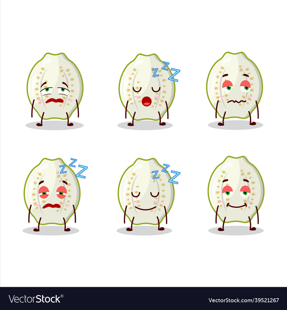 Cartoon character of slash of guava fruit Vector Image