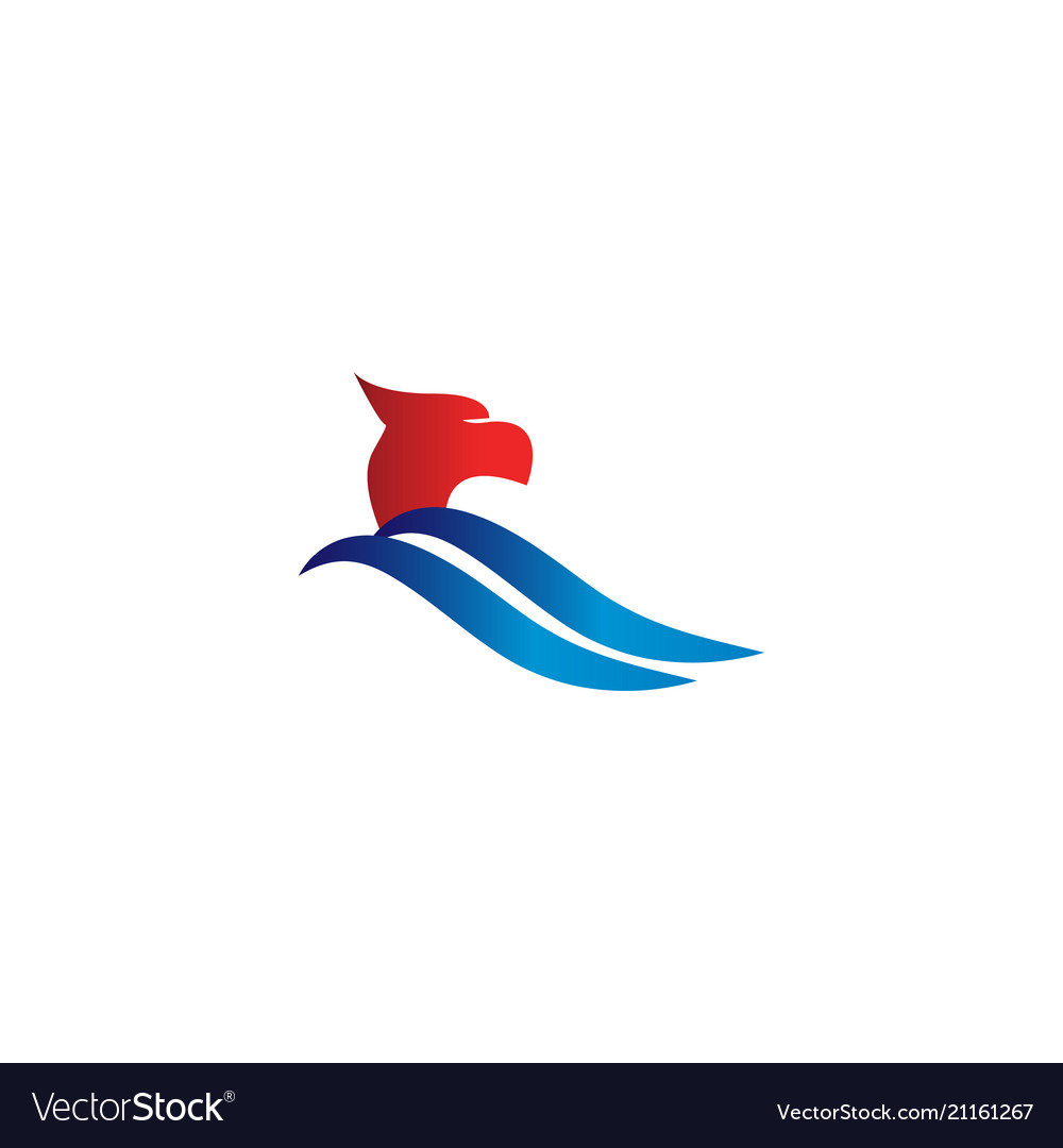 Elegant eagle logo design template vector image Elegant eagle logo design template