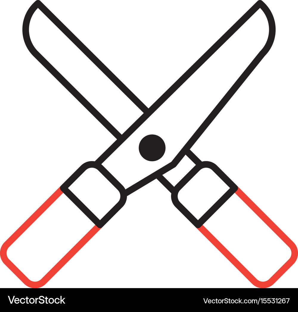 Garden scissors isolated icon Royalty Free Vector Image