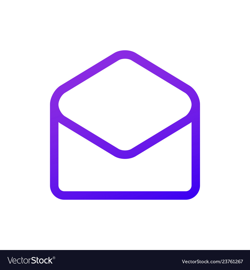 Purple message icon in circle thin line Royalty Free Vector