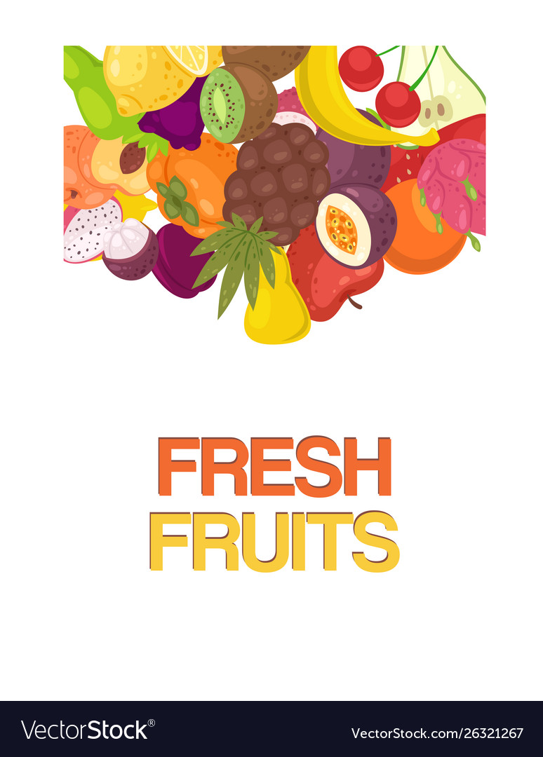 Vegetables and fruit set banners Royalty Free Vector Image