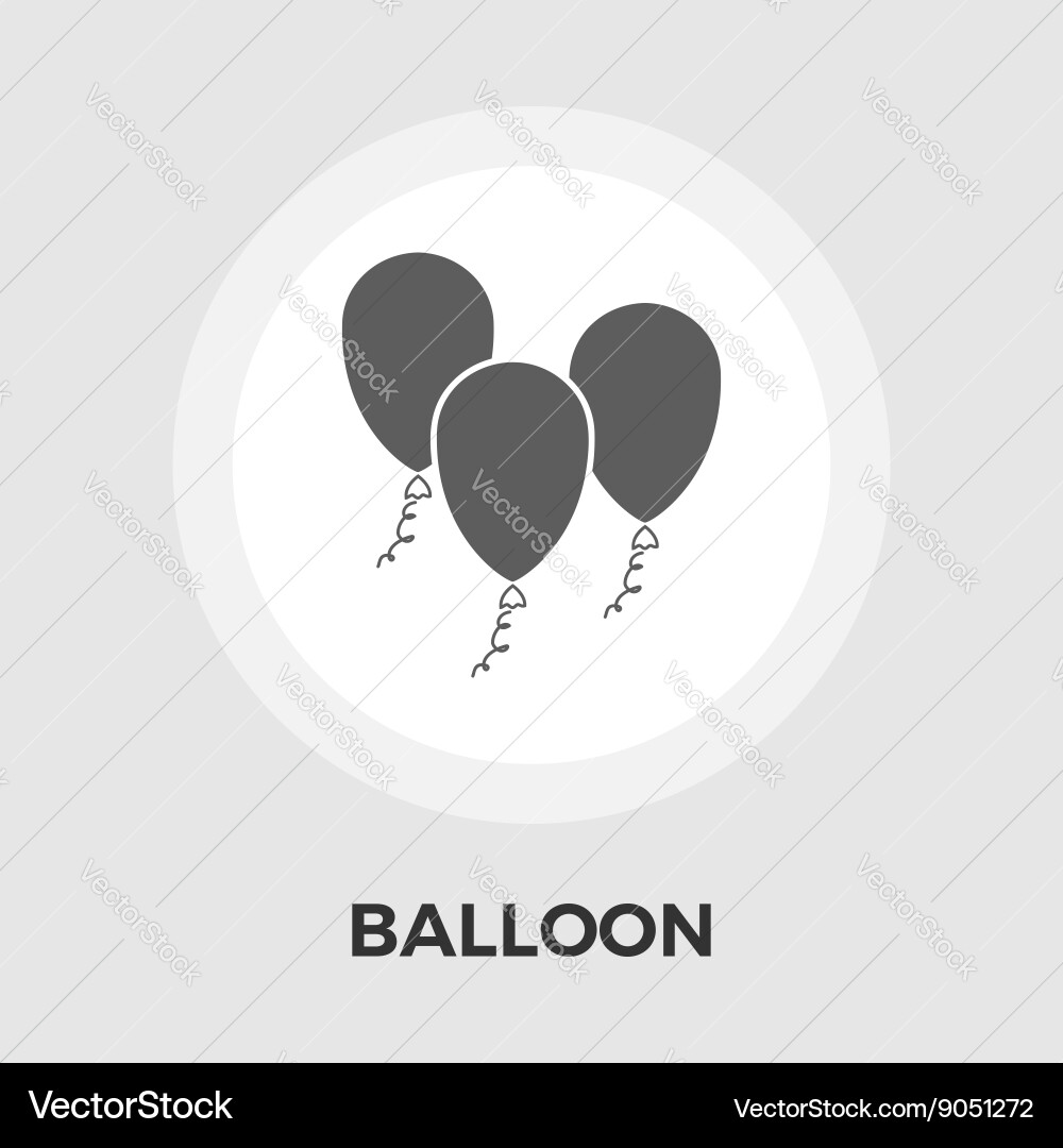 Balloon flat icon Royalty Free Vector Image - VectorStock
