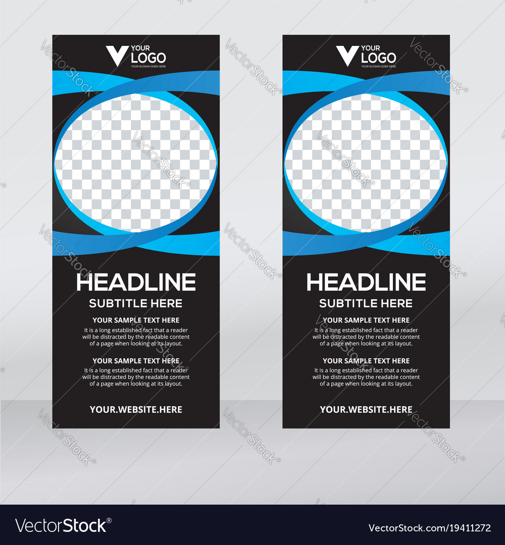 Creative Roll Up Banner Design Template Royalty Free Vector Creative Roll Up Banner Design Template Vector Image