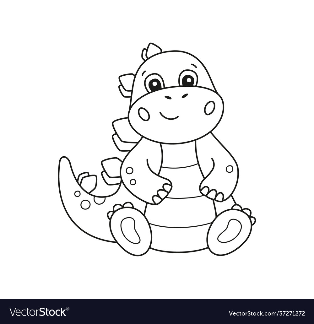 cute baby dinosaur coloring pages for kids