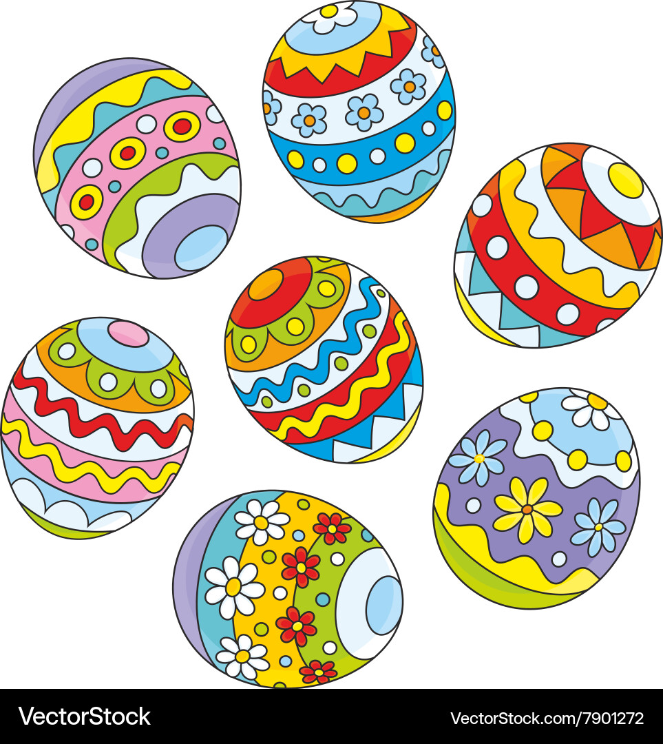 Easter eggs Royalty Free Vector Image - VectorStock