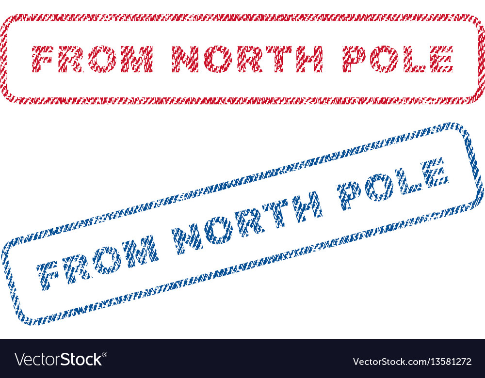 From north pole textile stamps Royalty Free Vector Image