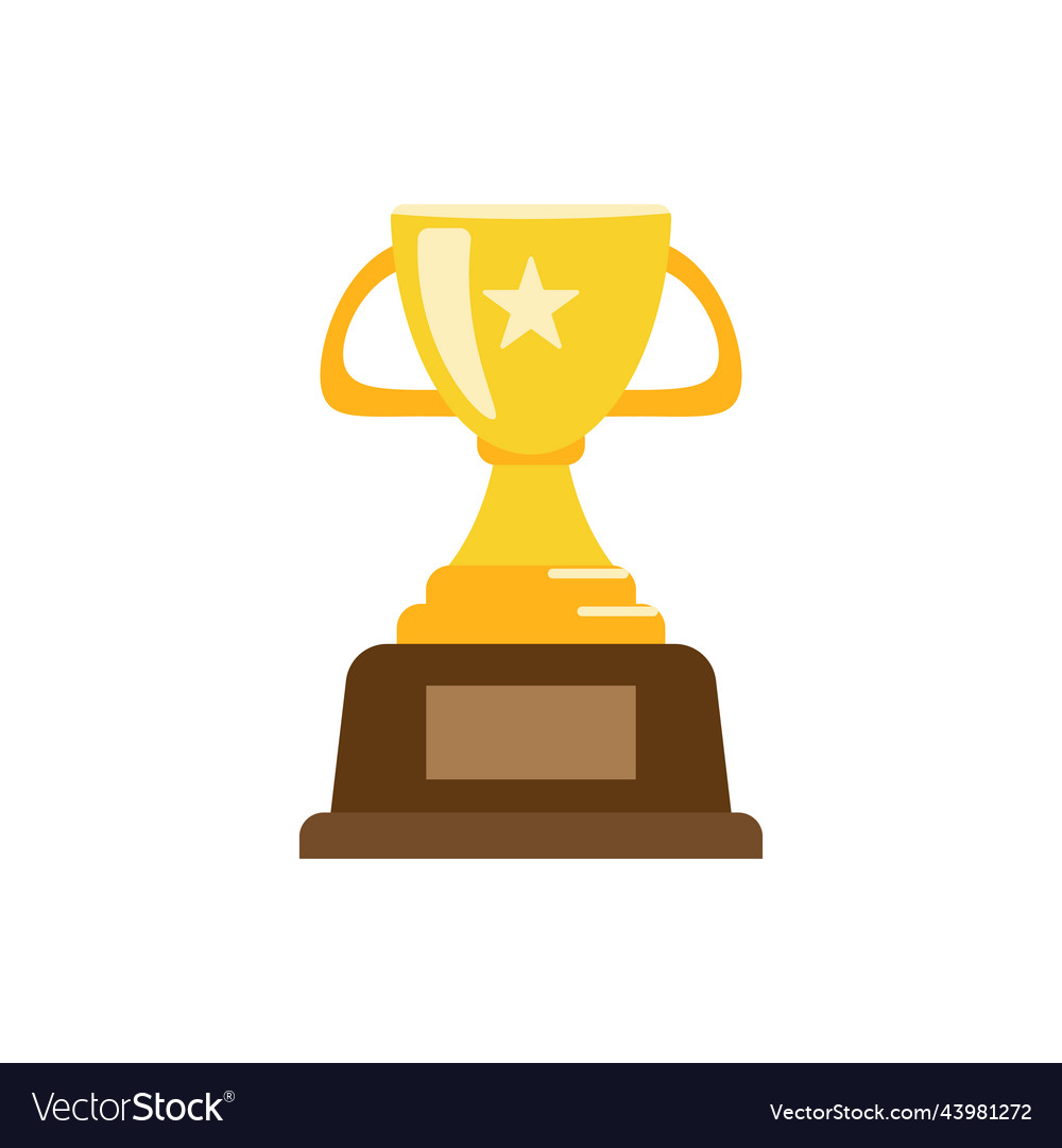 Trophy Cup Icon For Award Ceremony Design Vector Image