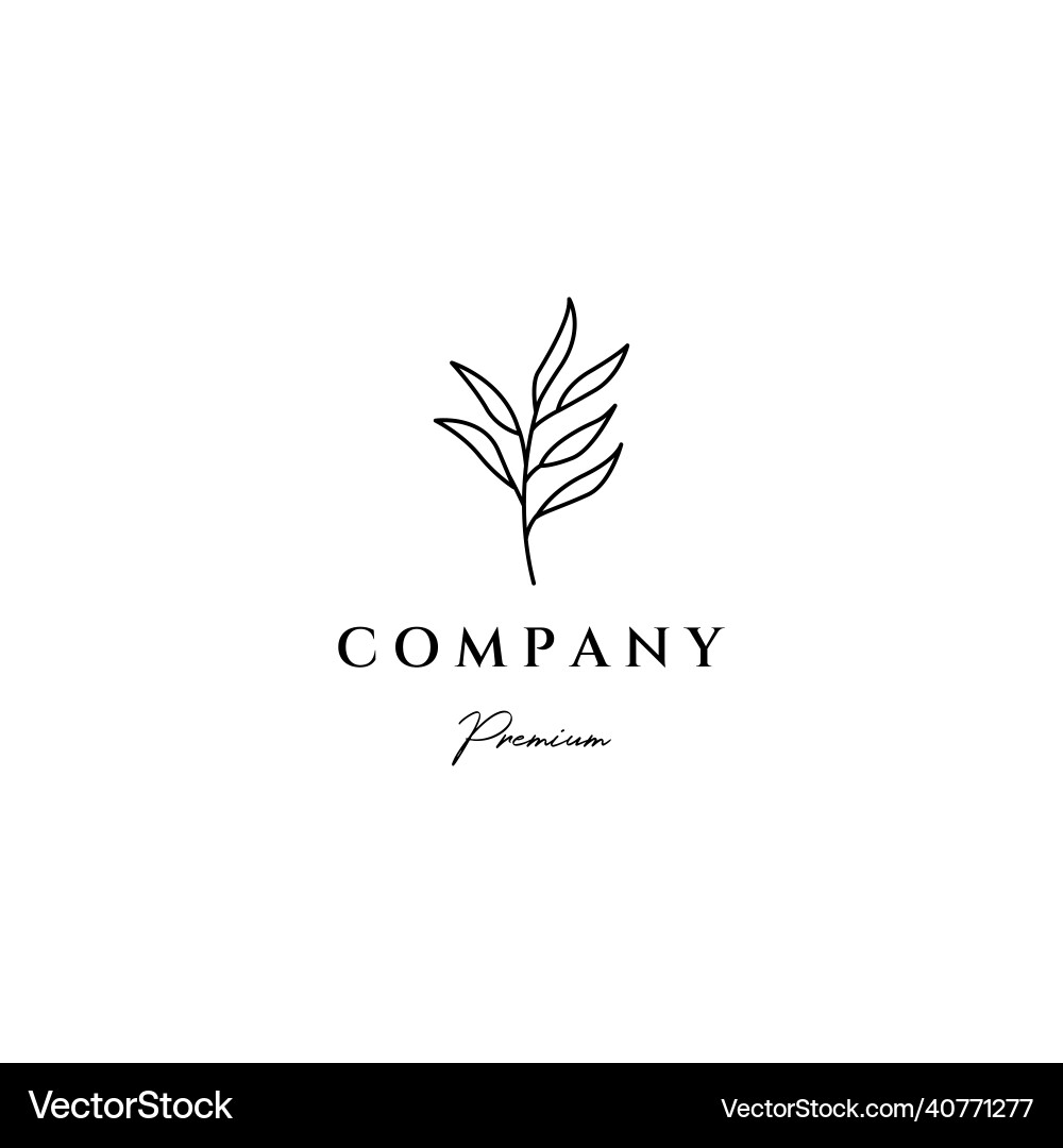 Line art icon logo minimalist design Royalty Free Vector