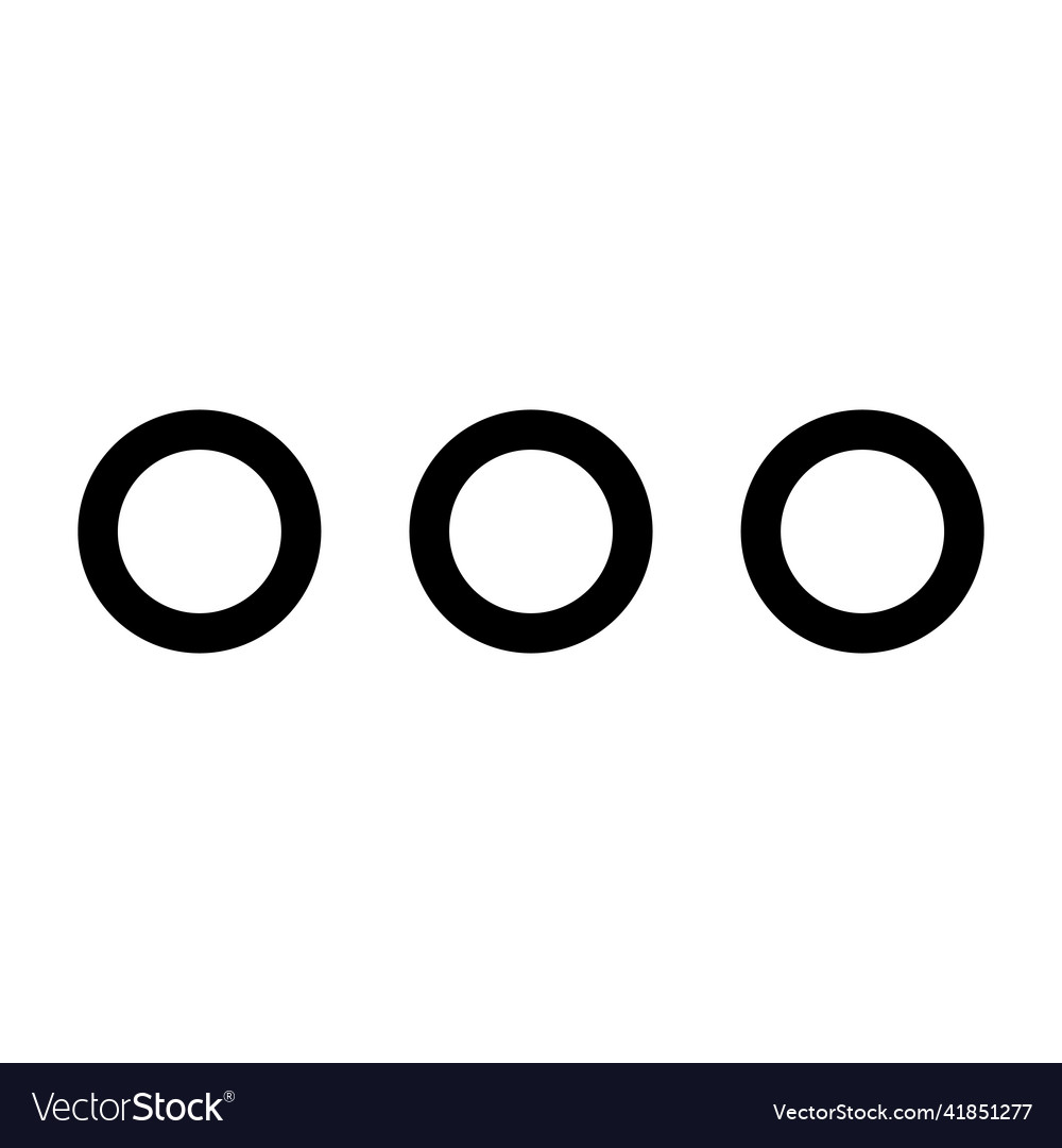 Triple Dots Icons Royalty Free Vector Image Vectorstock