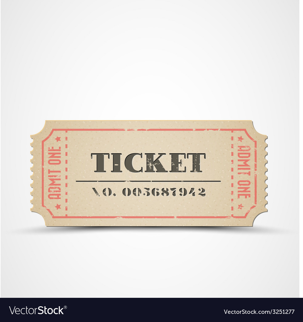 Vintage ticket Royalty Free Vector Image - VectorStock