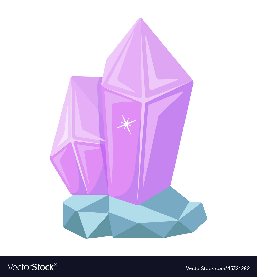 Amethyst stones Royalty Free Vector Image - VectorStock