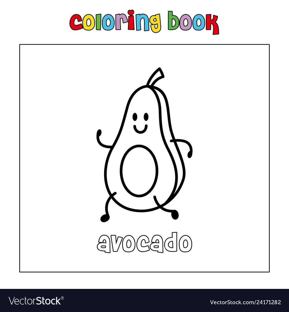 Featured image of post Avocado Coloring Page Avocados coloring page to color print or download