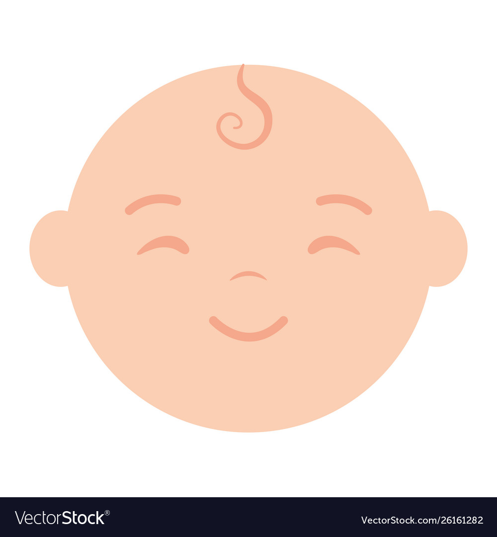 Cute little baboy head character Royalty Free Vector Image