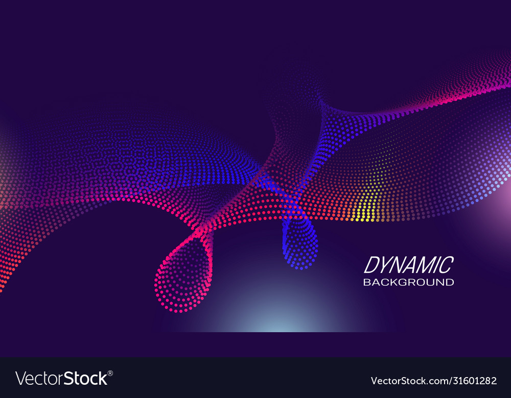 Dynamic waves background design poster backdrop Vector Image