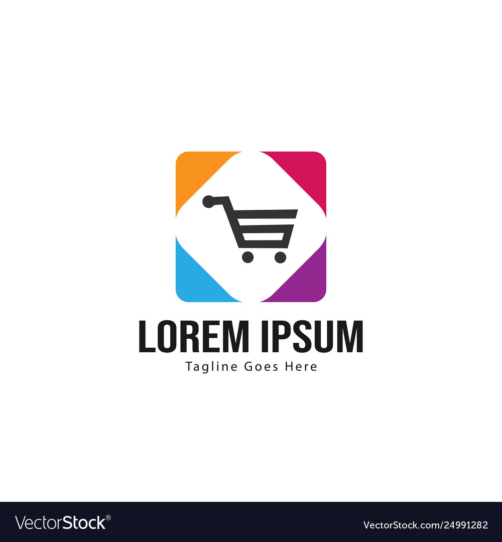 Shopping logo template design logo Royalty Free Vector Image