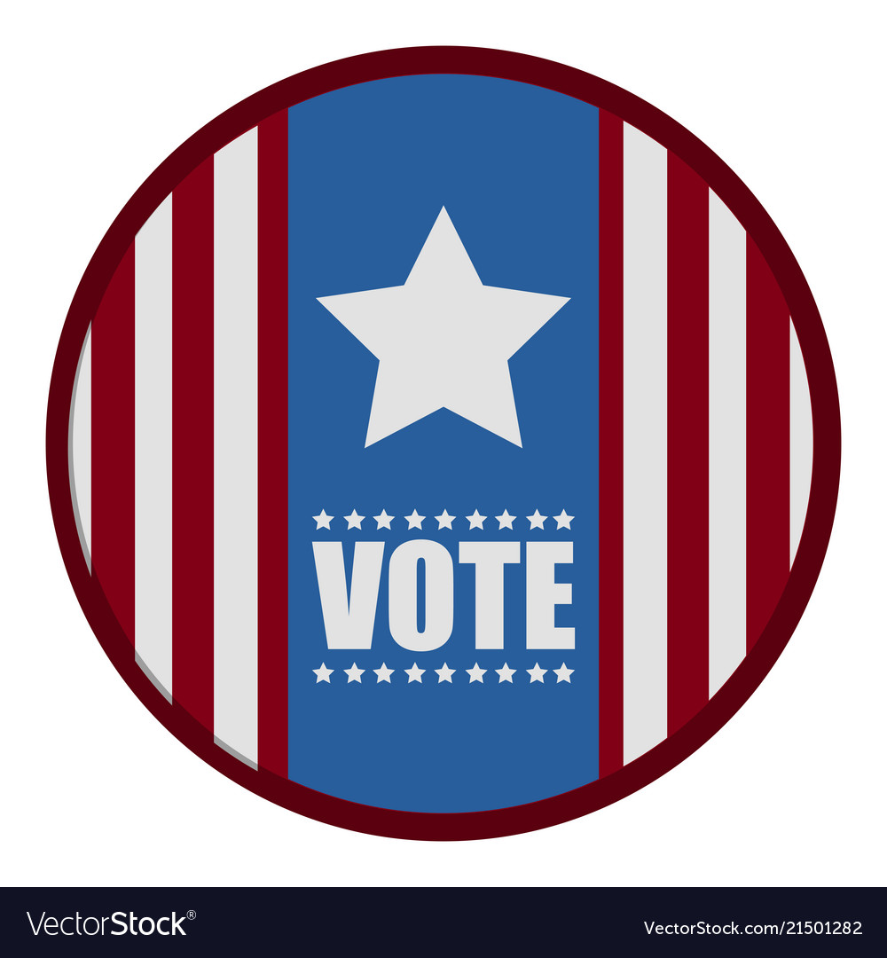 United states campaign button Royalty Free Vector Image